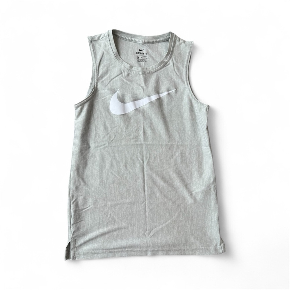 Boys Youth Medium Nike Grey Dri-FIT Swoosh Tank Top Shirt